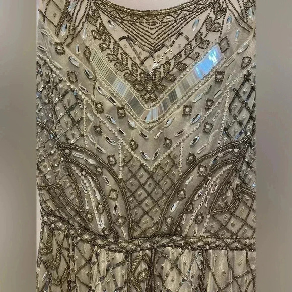 Lotus Threads Silver Beaded Dress, new with tags, size 12 - Picture 9 of 15